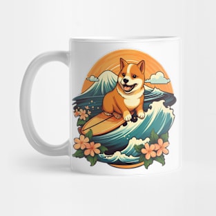 Surfing Shiba Inu Mug